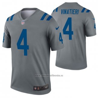 Camiseta NFL Legend Indianapolis Colts Adam Vinatieri Inverted Gris
