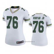 Camiseta NFL Legend Mujer Green Bay Packers Jon Runyan Jr. Blanco Color Rush