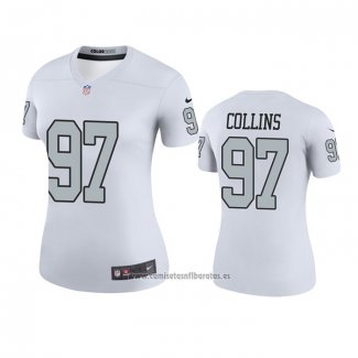 Camiseta NFL Legend Mujer Las Vegas Raiders Maliek Collins Blanco Color Rush