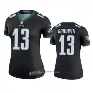 Camiseta NFL Legend Mujer Philadelphia Eagles Marquise Goodwin Negro Color Rush