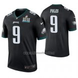 Camiseta NFL Legend Philadelphia Eagles Nick Foles Negro Super Bowl Lii Champions Color Rush
