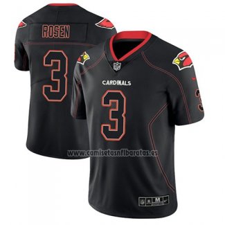 Camiseta NFL Limited Arizona Cardinals Josh Rosen Negro Color Rush 2018 Lights Out