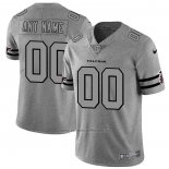 Camiseta NFL Limited Atlanta Falcons Personalizada Team Logo Gridiron Gris