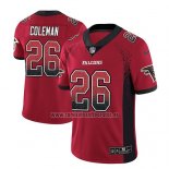 Camiseta NFL Limited Atlanta Falcons Tevin Coleman Rojo 2018 Rush Drift Fashion