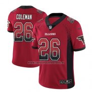 Camiseta NFL Limited Atlanta Falcons Tevin Coleman Rojo 2018 Rush Drift Fashion