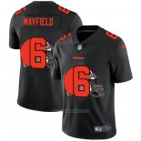 Camiseta NFL Limited Cleveland Browns Mayfield Logo Dual Overlap Negro