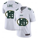 Camiseta NFL Limited Green Bay Packers Love Logo Dual Overlap Blanco
