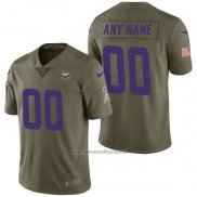 Camiseta NFL Limited Minnesota Vikings Personalizada 2017 Salute To Service Verde