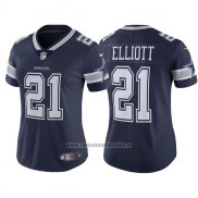 Camiseta NFL Limited Mujer Dallas Cowboys 21 Ezekiel Elliott Azul Vapor Untouchable