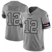 Camiseta NFL Limited New England Patriots Brady Team Logo Gridiron Gris