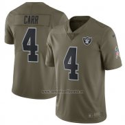 Camiseta NFL Limited Nino Las Vegas Raiders 4 Carr 2017 Salute To Service Verde