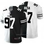 Camiseta NFL Limited San Francisco 49ers Bosa White Black Split
