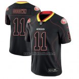 Camiseta NFL Limited San Francisco 49ers Marquise Goodwin Negro Color Rush 2018 Lights Out