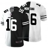 Camiseta NFL Limited San Francisco 49ers Montana White Black Split