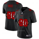 Camiseta NFL Limited San Francisco 49ers Rice Logo Dual Overlap Negro
