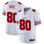 Camiseta NFL Limited San Francisco 49ers Rice Team Logo Fashion Blanco