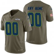 Camiseta NFL Limited Seattle Seahawks Personalizada 2017 Salute To Service Verde