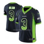 Camiseta NFL Limited Seattle Seahawks Russell Wilson Azul 2018 Rush Drift Fashion