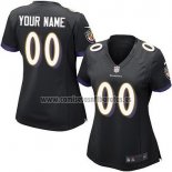 Camiseta NFL Mujer Baltimore Ravens Personalizada Negro