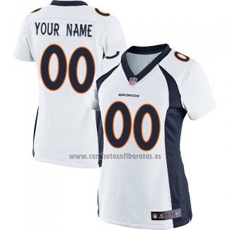 Camiseta NFL Mujer Denver Broncos Personalizada Blanco