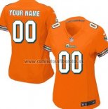 Camiseta NFL Mujer Miami Dolphins Personalizada Naranja