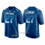 Camiseta NFL Pro Bowl Philadelphia Eagles 27 Malcolm Jenkins NFC 2018 Azul