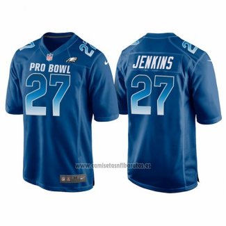 Camiseta NFL Pro Bowl Philadelphia Eagles 27 Malcolm Jenkins NFC 2018 Azul