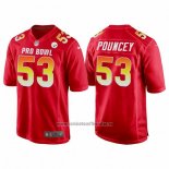 Camiseta NFL Pro Bowl Pittsburgh Steelers 53 Maurkice Pouncey AFC 2018 Rojo