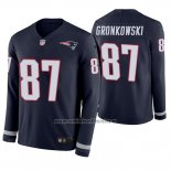Camiseta NFL Therma Manga Larga New England Patriots Rob Gronkowski Azul