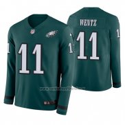 Camiseta NFL Therma Manga Larga Philadelphia Eagles Carson Wentz Verde