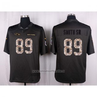 Camiseta NFL Anthracite Baltimore Ravens Smith Sr Apagado Salute To Service 2016 Gris