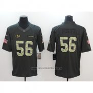 Camiseta NFL Anthracite San Francisco 49ers 56 Foster Negro