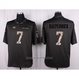 Camiseta NFL Anthracite San Francisco 49ers Kaepernick 2016 Salute To Service