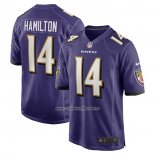 Camiseta NFL Game Baltimore Ravens Kyle Hamilton 2022 NFL Draft Pick Violeta