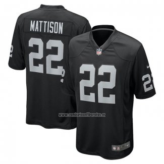 Camiseta NFL Game Las Vegas Raiders Alexander Mattison Negro
