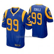 Camiseta NFL Game Los Angeles Rams Aaron Donald Azul Amarillo