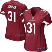 Camiseta NFL Game Mujer Arizona Cardinals Johnson Rojo