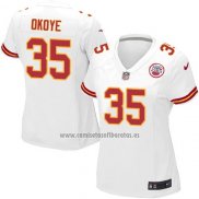 Camiseta NFL Game Mujer Kansas City Chiefs Okoye Blanco