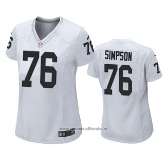 Camiseta NFL Game Mujer Las Vegas Raiders John Simpson Blanco