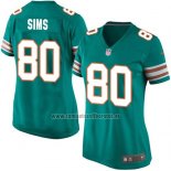 Camiseta NFL Game Mujer Miami Dolphins Sims Verde Oscuro
