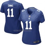 Camiseta NFL Game Mujer New York Giants Simms Azul