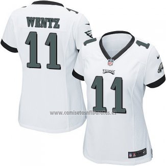 Camiseta NFL Game Mujer Philadelphia Eagles Wentz Blanco