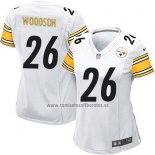 Camiseta NFL Game Mujer Pittsburgh Steelers Woodson Blanco