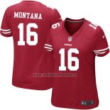 Camiseta NFL Game Mujer San Francisco 49ers Montana Rojo