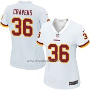 Camiseta NFL Game Mujer Washington Commanders Cravens Blanco