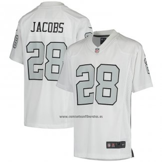 Camiseta NFL Game Nino Las Vegas Raiders Josh Jacobs Blanco Color Rush