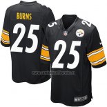 Camiseta NFL Game Nino Pittsburgh Steelers Burns Negro