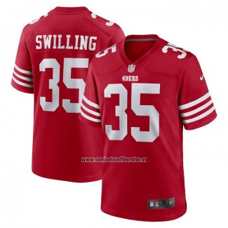 Camiseta NFL Game San Francisco 49ers Tre Swilling Rojo