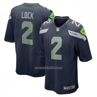 Camiseta NFL Game Seattle Seahawks Drew Lock Azul