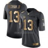 Camiseta NFL Gold Anthracite New York Giants Beckham Jr Salute To Service 2016 Negro